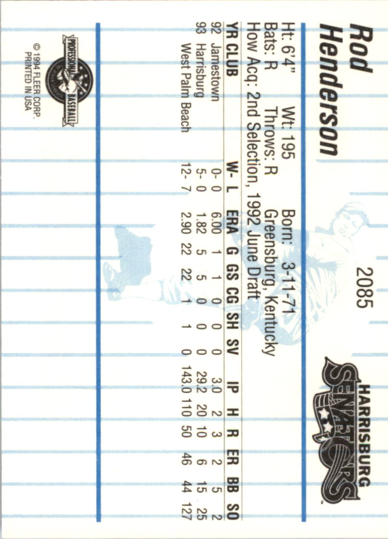 B6600- 1994 Fleer/ProCards Minor League BB Group7 -You Pick- 15+ FREE US SHIP - Picture 123 of 137