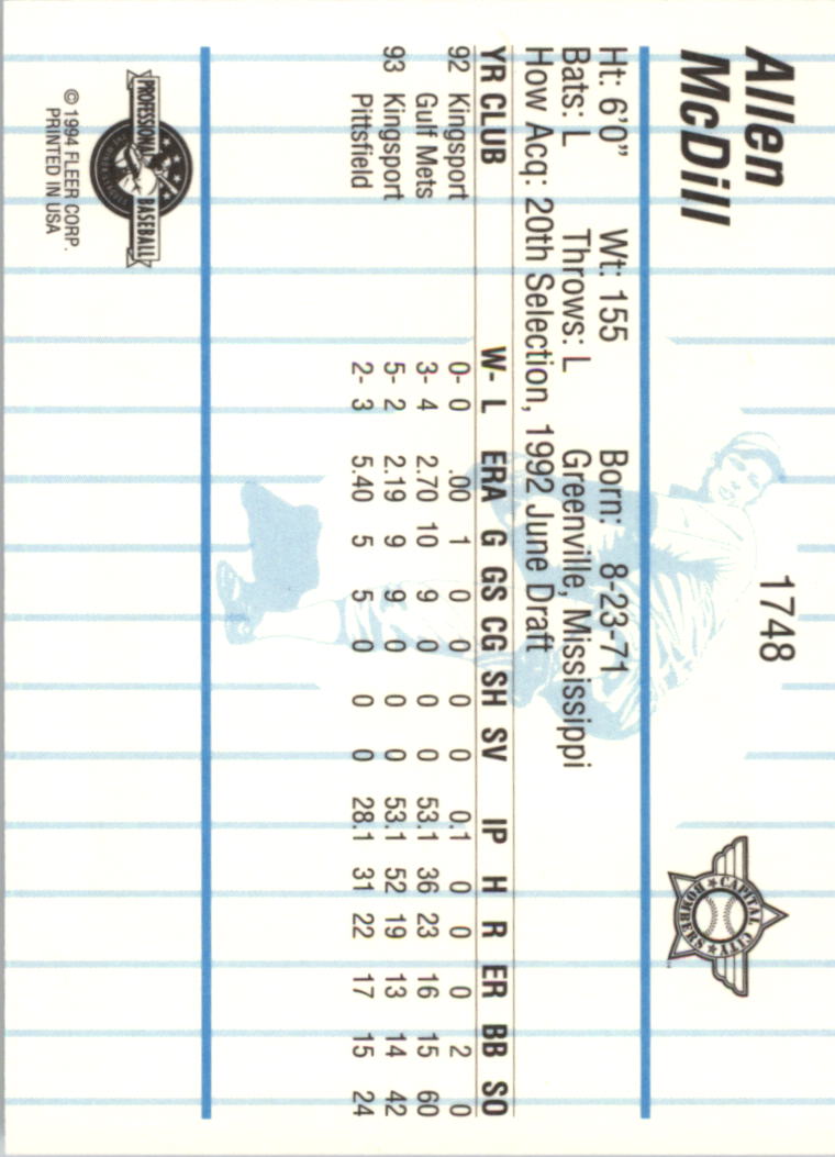 B6600- 1994 Fleer/ProCards Minor League BB Group3 -You Pick- 15+ FREE US SHIP - Picture 219 of 248