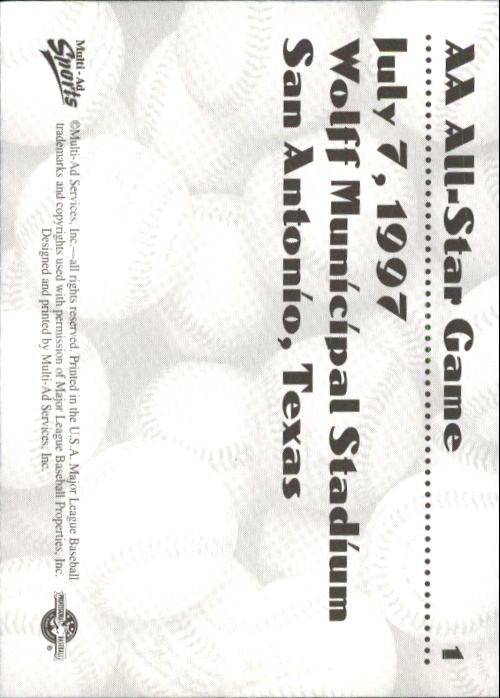 B7291- 1997 Double-A All-Stars Multi-Ad Cards 1-60 -You Pick- 15+ FREE US SHIP