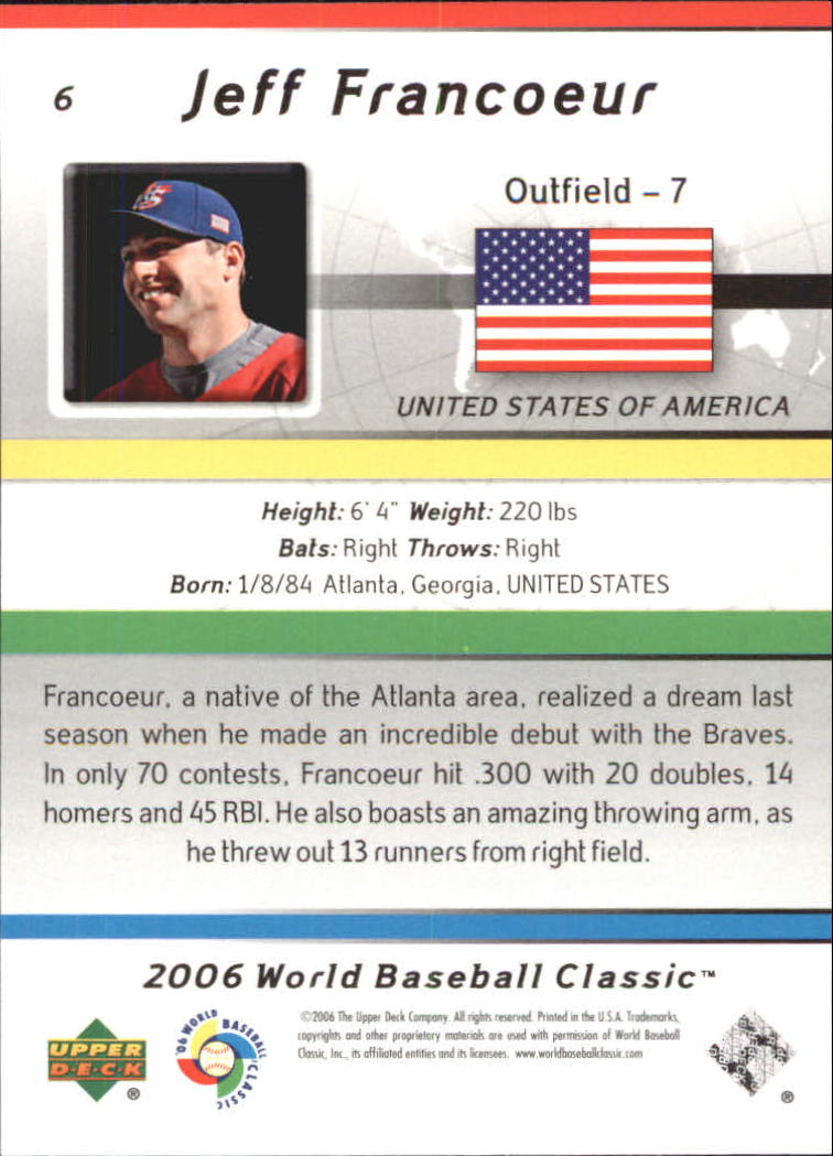 B6282- 2006 Upper Deck World Baseball Classic Box -You Pick