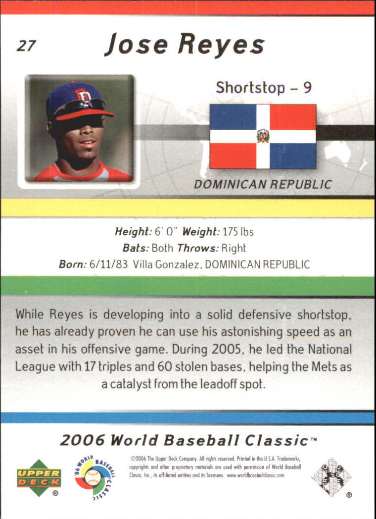 2006 Upper Deck World Baseball Classic Box Set #27 Jose Reyes - NM-MT