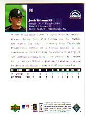 2006 Upper Deck #190 Josh Wilson (RC) back image