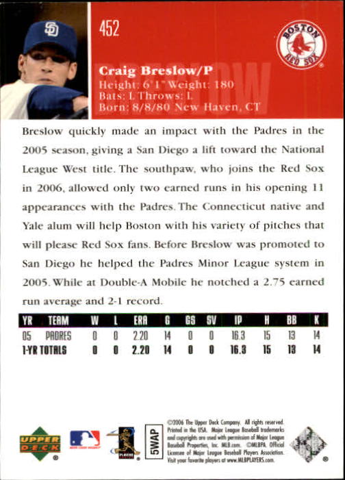 2006 Upper Deck Baseball (Pick Card From List 377-766) C152 11-24 - Picture 108 of 494
