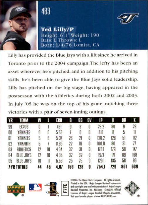 2006 Upper Deck Baseball (Pick Card From List 377-766) C152 11-24 - Picture 156 of 494