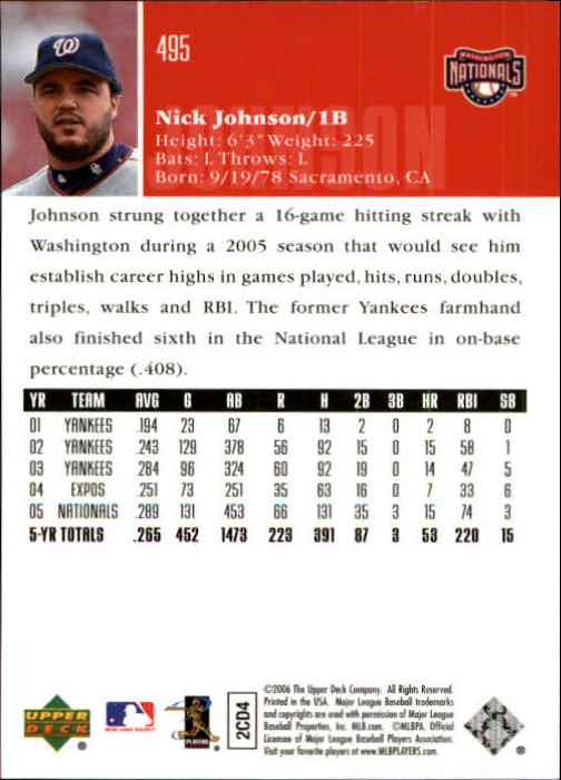 2006 Upper Deck Baseball (Pick Card From List 377-766) C152 11-24 - Picture 176 of 494