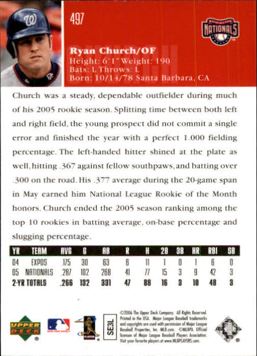 2006 Upper Deck Baseball (Pick Card From List 377-766) C152 11-24 - Picture 178 of 494