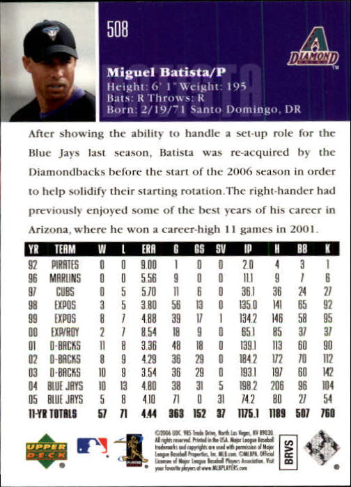 2006 Upper Deck Baseball (Pick Card From List 377-766) C152 11-24 - Picture 184 of 494