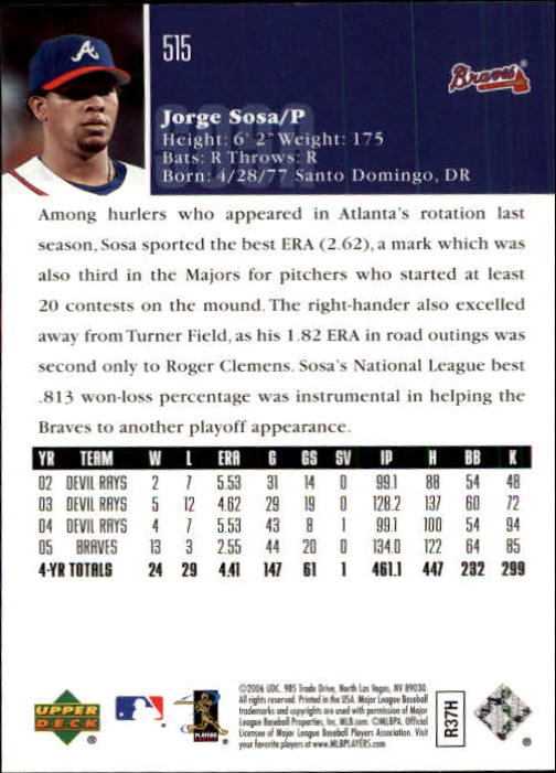 2006 Upper Deck Baseball (Pick Card From List 377-766) C152 11-24 - Picture 192 of 494