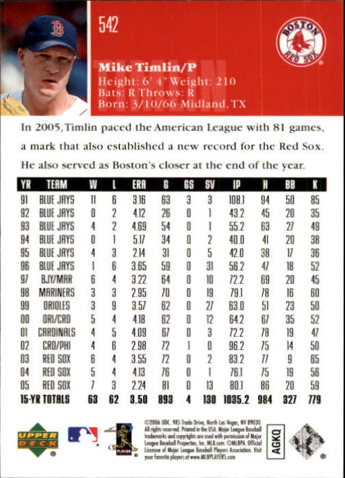 2006 Upper Deck Baseball (Pick Card From List 377-766) C152 11-24 - Picture 220 of 494