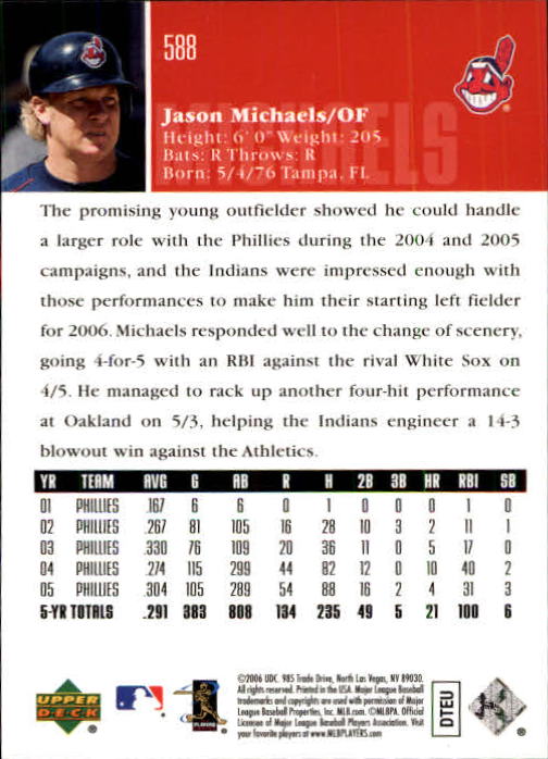 2006 Upper Deck Baseball (Pick Card From List 377-766) C152 11-24 - Picture 274 of 494