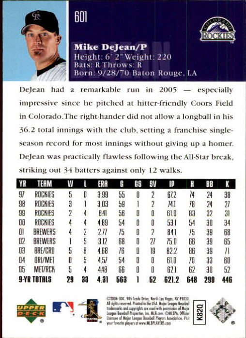 2006 Upper Deck Baseball (Pick Card From List 377-766) C152 11-24 - Picture 288 of 494