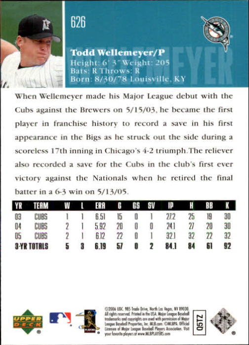 2006 Upper Deck Baseball (Pick Card From List 377-766) C152 11-24 - Picture 316 of 494