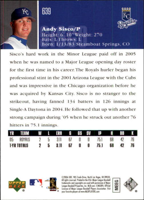 2006 Upper Deck Baseball (Pick Card From List 377-766) C152 11-24 - Picture 328 of 494