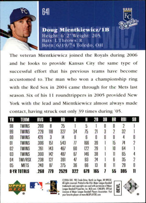 2006 Upper Deck Baseball (Pick Card From List 377-766) C152 11-24 - Picture 330 of 494