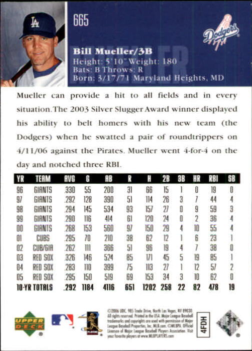 2006 Upper Deck Baseball (Pick Card From List 377-766) C152 11-24 - Picture 356 of 494