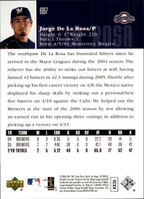 2006 Upper Deck Baseball (Pick Card From List 377-766) C152 11-24 - Picture 388 of 494