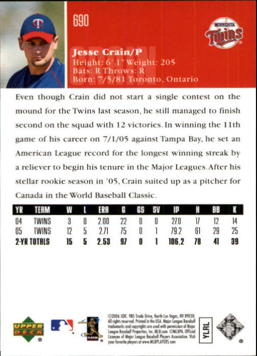 2006 Upper Deck Baseball (Pick Card From List 377-766) C152 11-24 - Picture 392 of 494