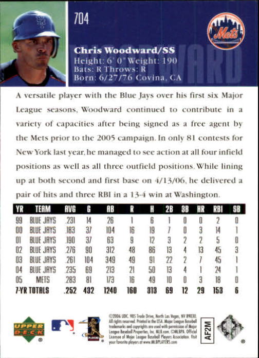 2006 Upper Deck Baseball (Pick Card From List 377-766) C152 11-24 - Picture 410 of 494