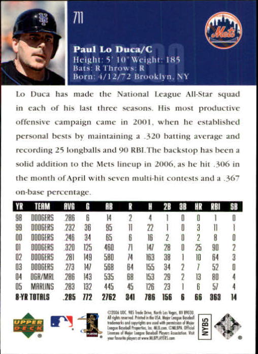 2006 Upper Deck Baseball (Pick Card From List 377-766) C152 11-24 - Picture 424 of 494