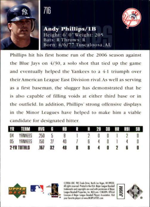 2006 Upper Deck Baseball (Pick Card From List 377-766) C152 11-24 - Picture 430 of 494