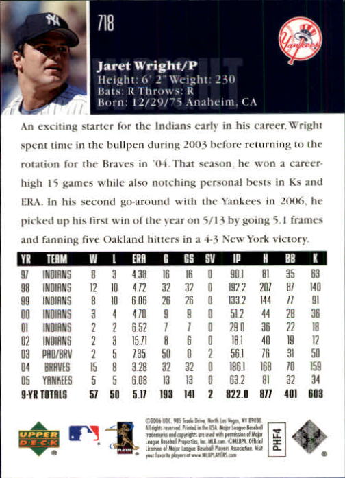 2006 Upper Deck Baseball (Pick Card From List 377-766) C152 11-24 - Picture 432 of 494
