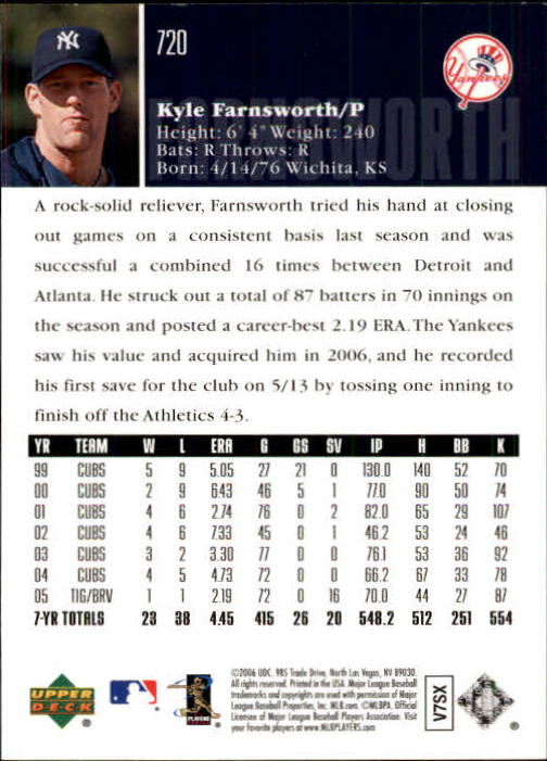 2006 Upper Deck Baseball (Pick Card From List 377-766) C152 11-24 - Picture 434 of 494