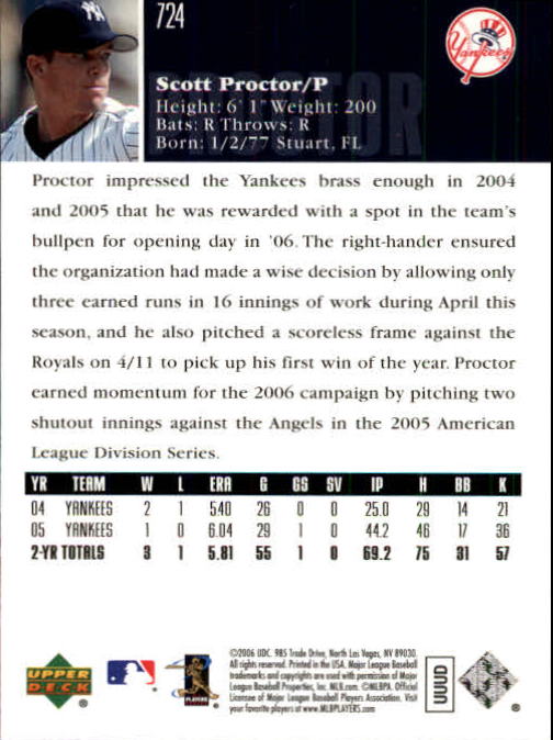 2006 Upper Deck Baseball (Pick Card From List 377-766) C152 11-24 - Picture 436 of 494