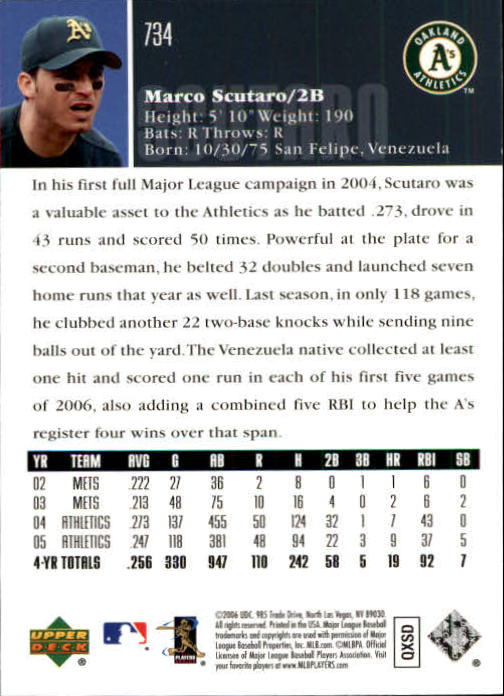2006 Upper Deck Baseball (Pick Card From List 377-766) C152 11-24 - Picture 450 of 494