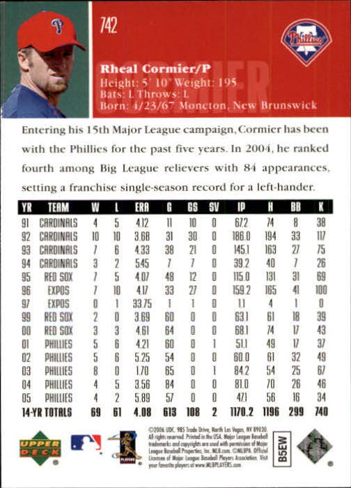 2006 Upper Deck Baseball (Pick Card From List 377-766) C152 11-24 - Picture 462 of 494