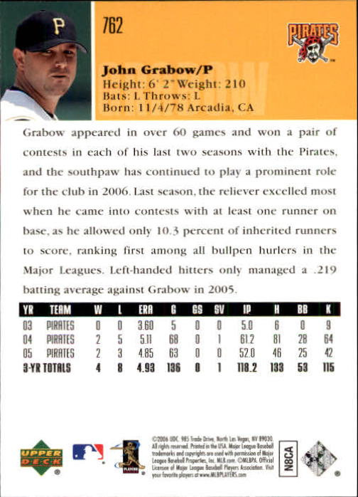 2006 Upper Deck Baseball (Pick Card From List 377-766) C152 11-24 - Picture 488 of 494