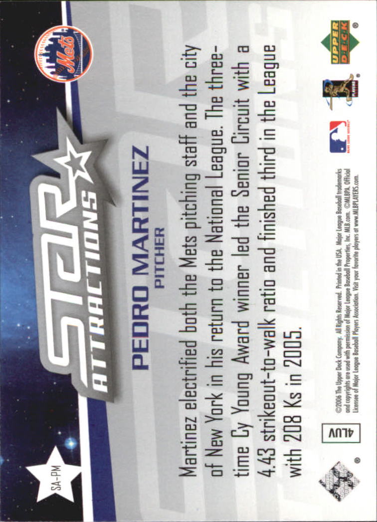 2006 Upper Deck Star Attractions #PM Pedro Martinez