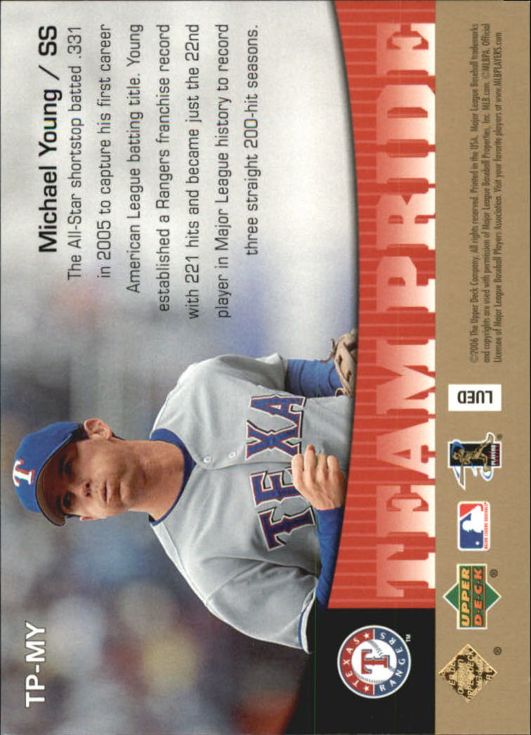 2006 Upper Deck Team Pride Gold #MY Michael Young back image