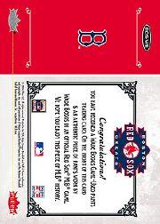 2006 Greats of the Game Red Sox Greats Memorabilia #WB Wade Boggs Pants back image