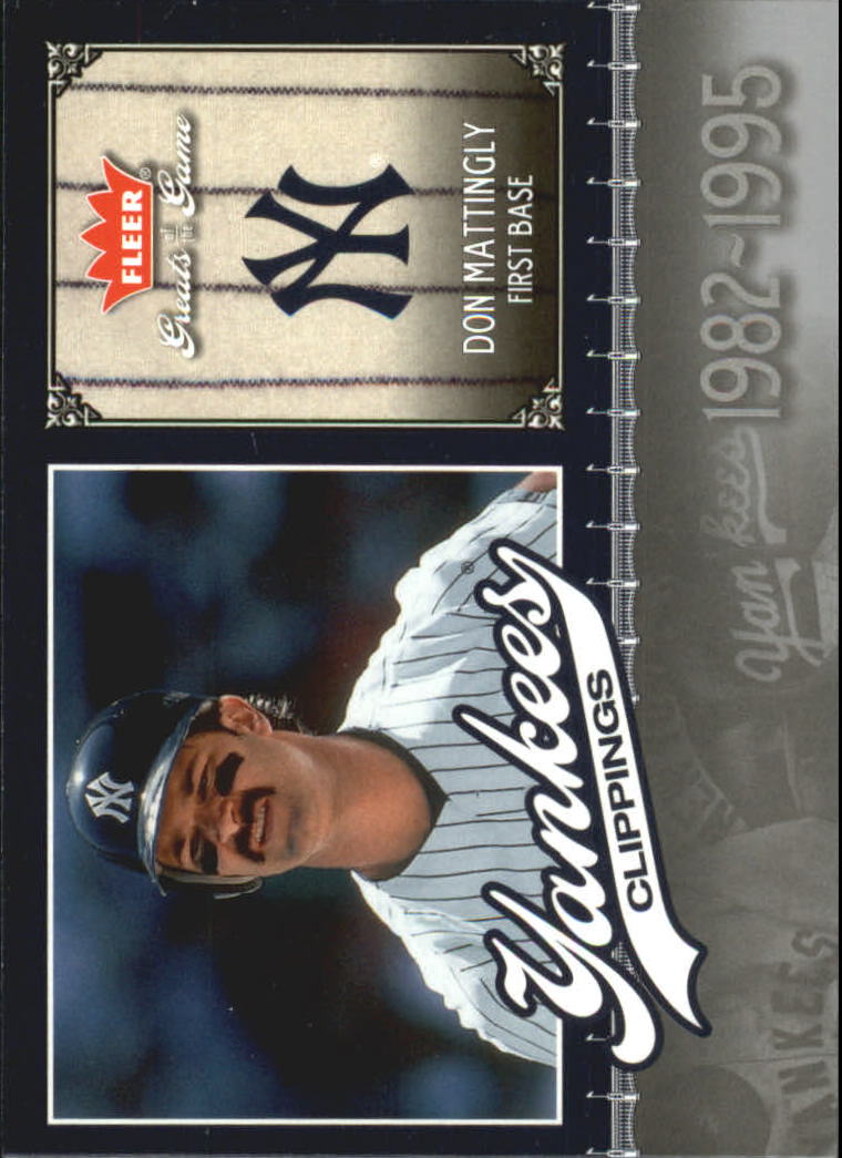 2006 Greats of the Game Yankee Clippings #DM Don Mattingly