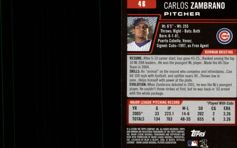 B3830- 2006 Bowman Baseball Card #s 1-220 +Inserts -You Pick- 15+ FREE US SHIP - Picture 89 of 422