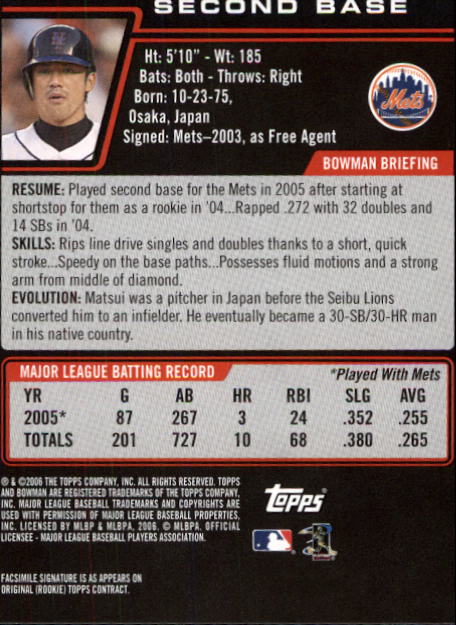 B3830- 2006 Bowman Baseball Card #s 1-220 +Inserts -You Pick- 15+ FREE US SHIP - Picture 101 of 422
