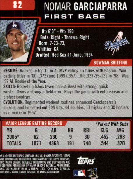 B3830- 2006 Bowman Baseball Card #s 1-220 +Inserts -You Pick- 15+ FREE US SHIP - Picture 155 of 422