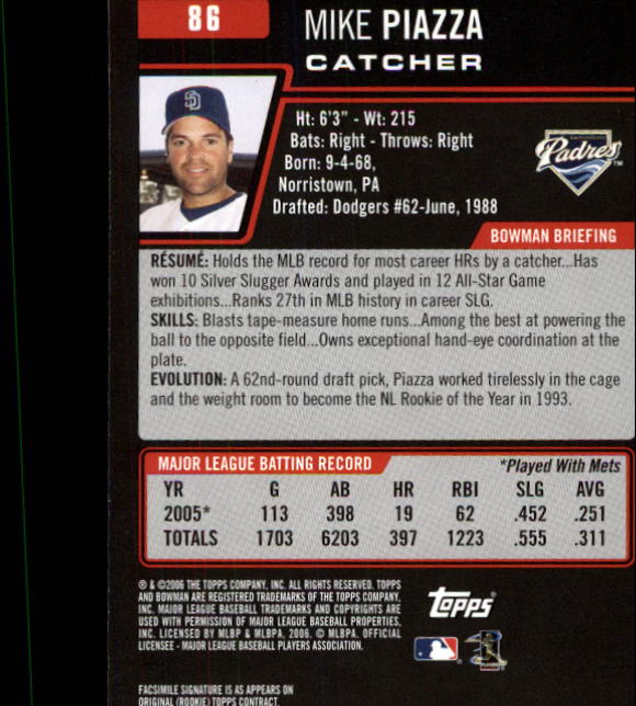 B3830- 2006 Bowman Baseball Card #s 1-220 +Inserts -You Pick- 15+ FREE US SHIP - Picture 163 of 422