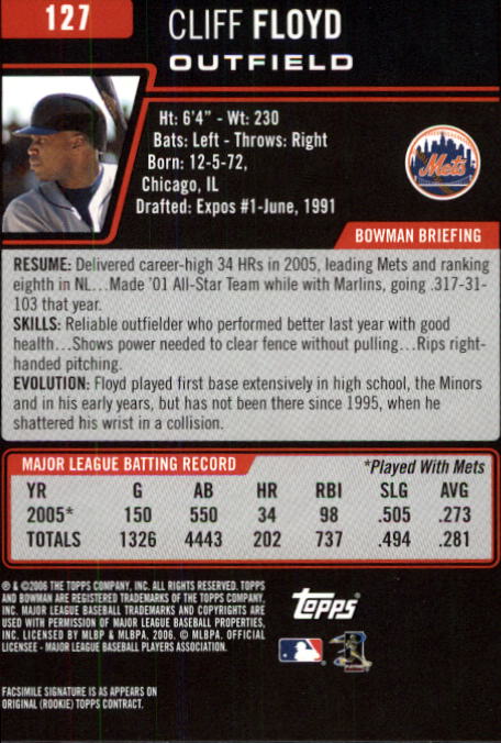 B3830- 2006 Bowman Baseball Card #s 1-220 +Inserts -You Pick- 15+ FREE US SHIP - Picture 241 of 422