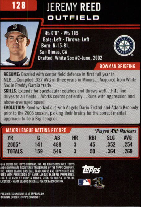 B3830- 2006 Bowman Baseball Card #s 1-220 +Inserts -You Pick- 15+ FREE US SHIP - Picture 243 of 422