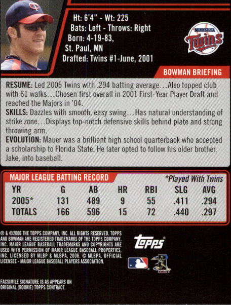 B3830- 2006 Bowman Baseball Card #s 1-220 +Inserts -You Pick- 15+ FREE US SHIP - Picture 313 of 422