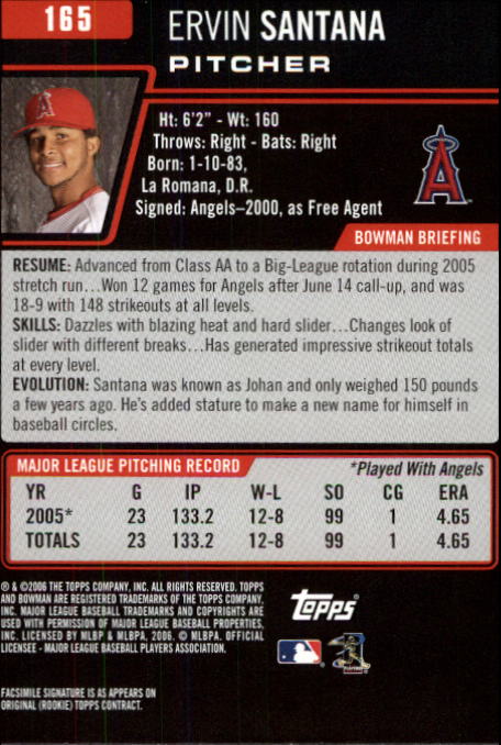 B3830- 2006 Bowman Baseball Card #s 1-220 +Inserts -You Pick- 15+ FREE US SHIP - Picture 315 of 422