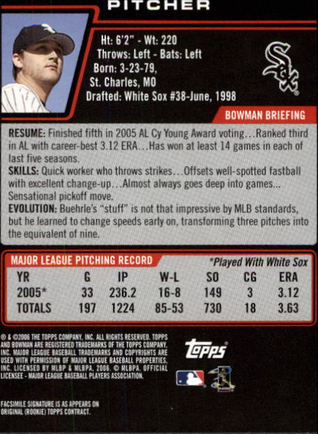 B3830- 2006 Bowman Baseball Card #s 1-220 +Inserts -You Pick- 15+ FREE US SHIP - Picture 380 of 422