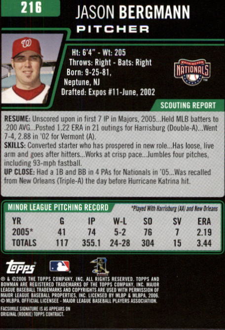 B3830- 2006 Bowman Baseball Card #s 1-220 +Inserts -You Pick- 15+ FREE US SHIP - Picture 414 of 422