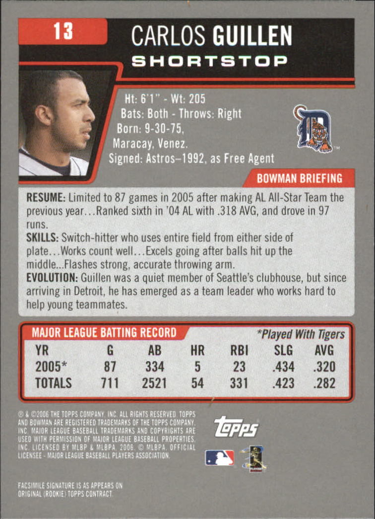 A3017- 2006 Bowman Gold Baseball Card #s 1-220 -You Pick- 15+ FREE US SHIP - Picture 27 of 426