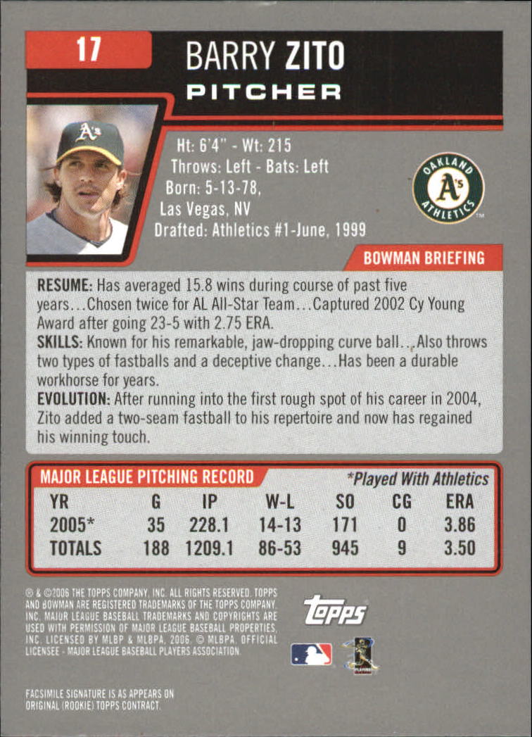 A3017- 2006 Bowman Gold Baseball Card #s 1-220 -You Pick- 15+ FREE US SHIP - Picture 35 of 426