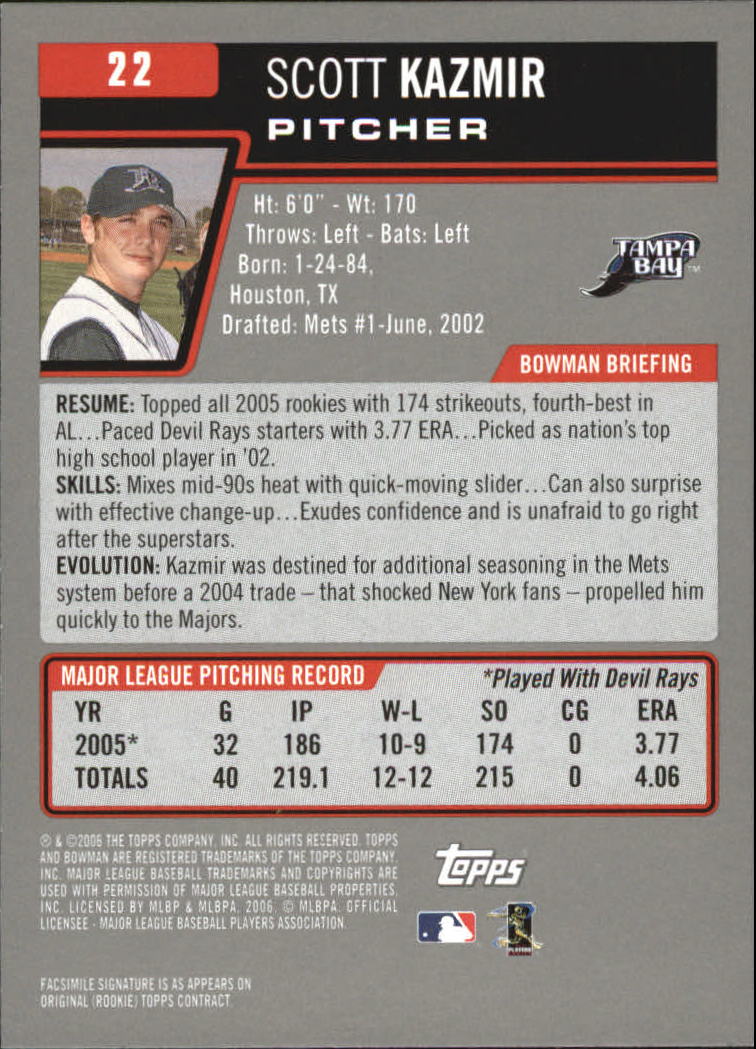 A3017- 2006 Bowman Gold Baseball Card #s 1-220 -You Pick- 15+ FREE US SHIP - Picture 45 of 426