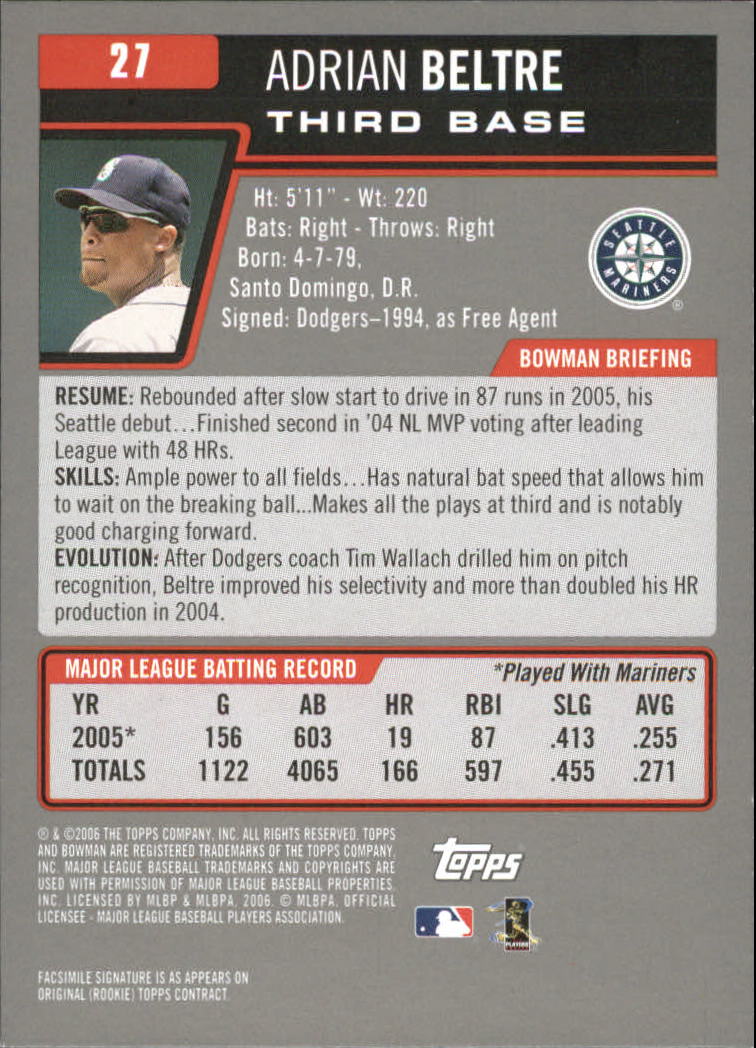 A3017- 2006 Bowman Gold Baseball Card #s 1-220 -You Pick- 15+ FREE US SHIP - Picture 55 of 426