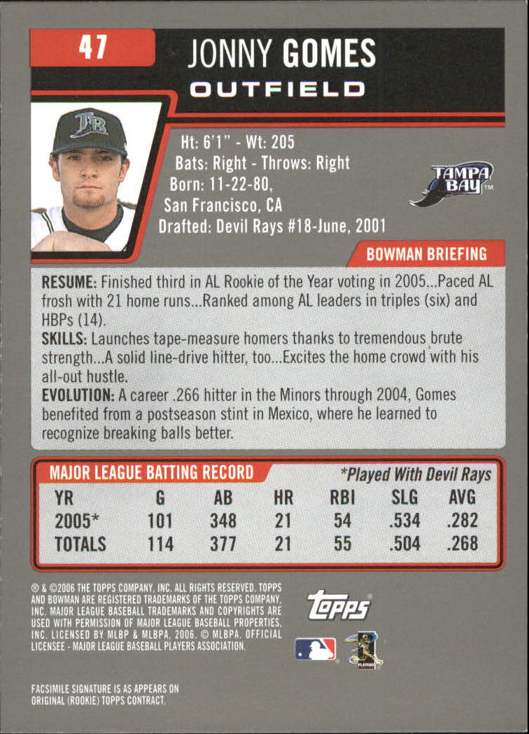 A3017- 2006 Bowman Gold Baseball Card #s 1-220 -You Pick- 15+ FREE US SHIP - Picture 95 of 426