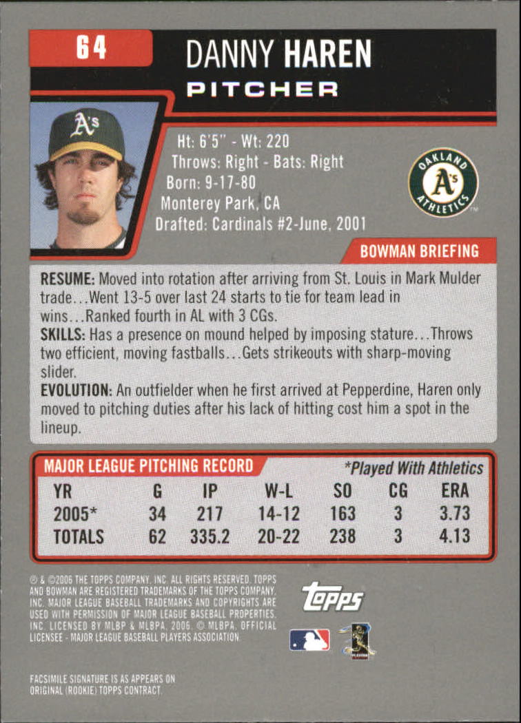 A3017- 2006 Bowman Gold Baseball Card #s 1-220 -You Pick- 15+ FREE US SHIP - Picture 125 of 426